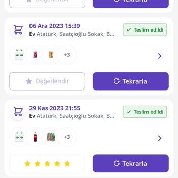 Balıkesir "Getir" Şirketinin Tarihi Geçik Ürün Getirmesi