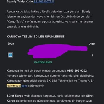 icgiyimozel.com Siparişim Kargolanmadı Ve Takip Numarası Hatalı!
