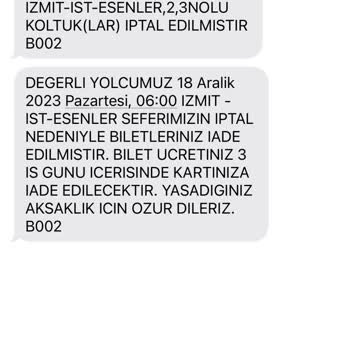 Buzlu Turizm Bir Saat Geçmeden Bilet İptali