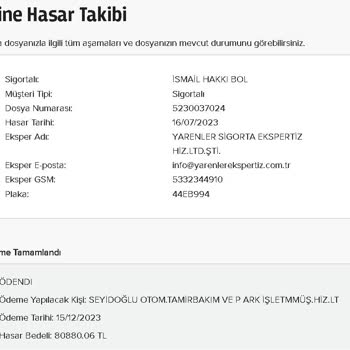 Unico Kasko Yedek Parça Tedarik Sorunu