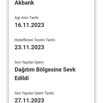 AGT Kurye (aynigunteslim.com) 1 A**** Kartım Teslim Edilmedi!