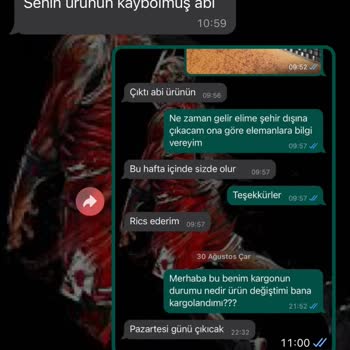 Parsgiyimm (Instagram) Ürün Değişimi Yapılmadı Ürünü Kaybettiler.