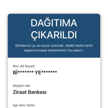 AGT Kurye (aynigunteslim.com) Kredi Kartımın Uzun Zamandır Tesliminin Yapılmaması Hakkında