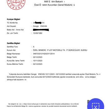 Pilot Sürücü Kursu A Sınıfı Ehliyet Mağduriyeti