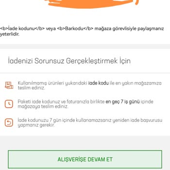 In Street Kullanılmamış Ürünün İadesini Kabul Etmedi