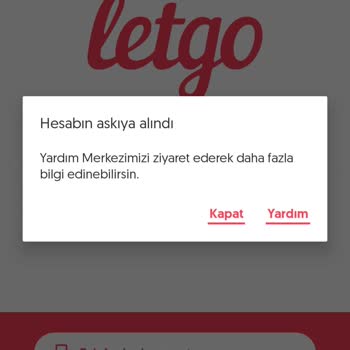 Letgo Hesabım Askıya Alındı