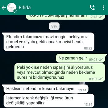 Elfidamoda Tarafından Kargolanmayan Ve Bilgisi Verilmeyen Sipariş