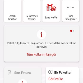 Vodafone Den Alamadığım Hizmet