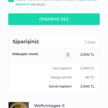 Wolfvintagee (Instagram) Instagram'da Hayali Satış Yapan Vintage Ürün Sayfaları