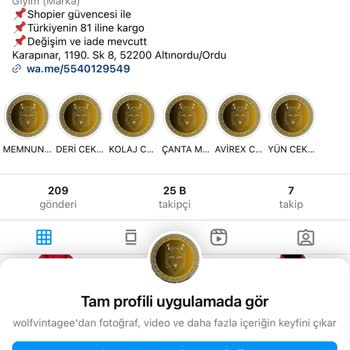 Wolfvintagee (Instagram) Instagram'da Hayali Satış Yapan Vintage Ürün Sayfaları