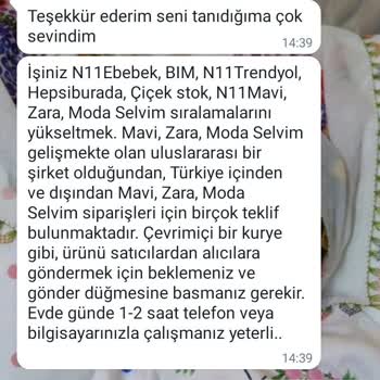 Telegram Evlere Ek İş Ve Çevrim İçi Müşteri Hizmetleri Başvurusu