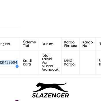 Slazenger Sipariş İptali Ve Para İadesi