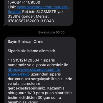 Slazenger Sipariş İptali Ve Para İadesi