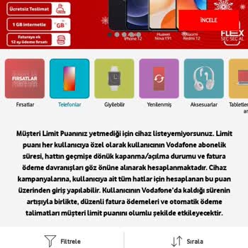 Vodafone Tarife Değiştirdikten Sonra Müşteri Puanının Düşmesi