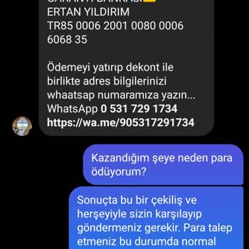 HTN Prefabrik (htnprefabriik_) Htn Prefabrik İphone Çekilişi İçin Para Talep Ediyor