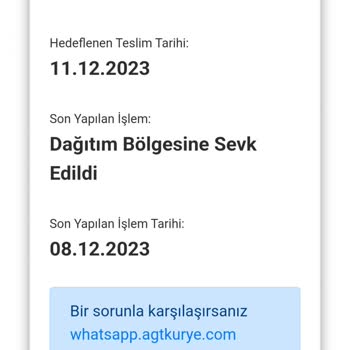 AGT Kurye (aynigunteslim.com) Teslim Edilmeyen Ürün