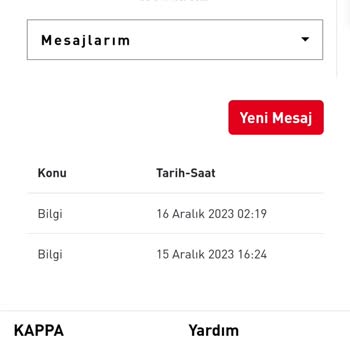 Kappa; Mesajlara Cevap Verilmiyor