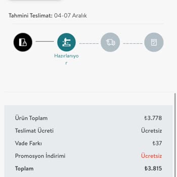 Vivense Teslim Edilmeyen Siparişlerim
