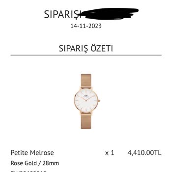 Daniel Wellington Saat Siparişim Gelmiyor