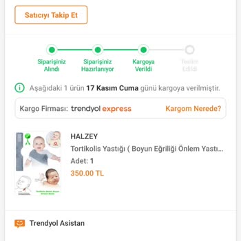 Trendyol Transfer Sürecinden Çıkamayan Siparişim