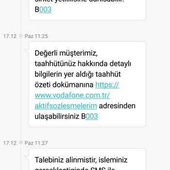 Vodafone Faturalı Hatta Geçilememesi