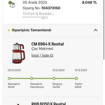 Arçelik Ürün Teslim Edilmemesi
