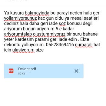 Pokus Geri İade Yapılmadı