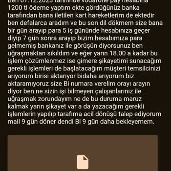 Vodafone Pay Hesabıma Kredi Kartından Ödemem Geçmedi