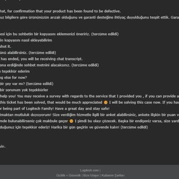 Logitech Garanti Sorunu Çözülemedi