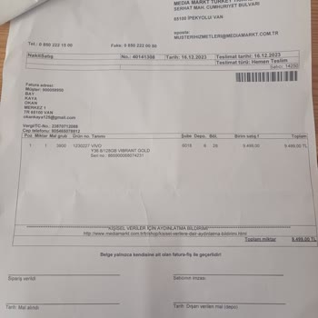 Vivo Media Markt İade Almaması Ve Müşteri Temsilcisinin Saygısız Konuşması