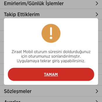 Ziraat Bankası Oturumu Kapatma Hatası