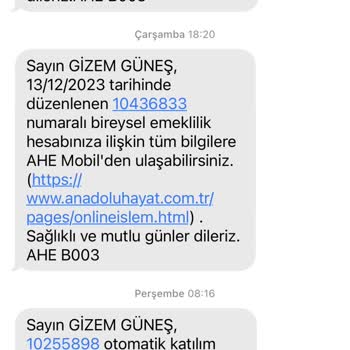 Anadolu Hayat Emeklilik Bilgi Eksikliği Mağduriyet