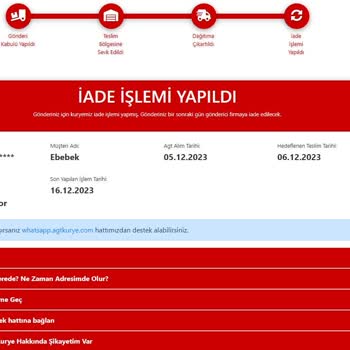 AGT Kurye (aynigunteslim.com) Ürünlerim Teslim Edilmiyor