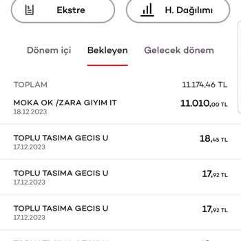 Moka Bilgim Dışında Zara Mokadan Kartımdan Alışveriş Yapılmış