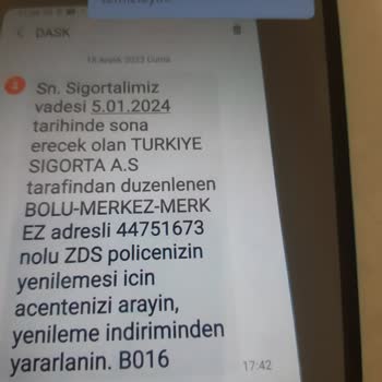 Türkiye Sigorta DASK Sigorta 2024 Yılı Sözleşme İndirimi...