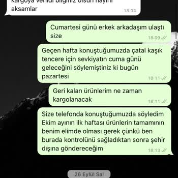 Bernardo Ürünleri Göndermiyor Ellerinde Olmayan Ürün Satıyorlar