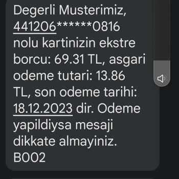 Türkiye Finans Kredi Kartını Kapattım Borcun Var Mesajı