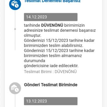 MNG Kargo Siparişim Teslim Edilemedi