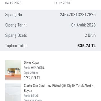 Madame Coco Eksik Para İadesi