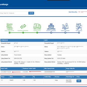 Sürat Kargo Teslim Edilemeyen Kargo