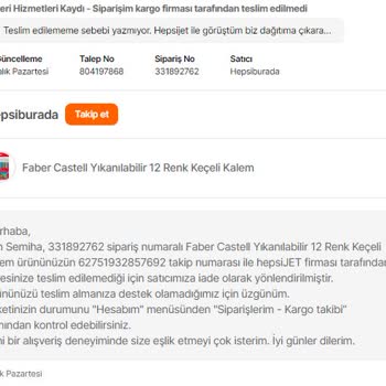 Hepsiburada Kendi Sattığı Ürünü Teslim Etmiyor.