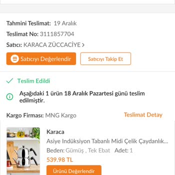 Karaca Züccaciye K***** Hasarlı Ürün Gönderdi