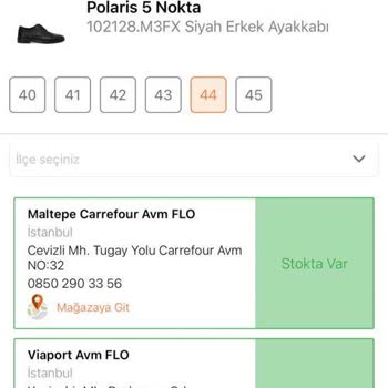 FLO Ayakkabı FLO Mağazalarının Stoklarının Yanlış Olması Ve Ürün Bulamamaları
