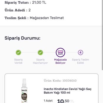 Gratis Siparişimi Depoda Zarar Gördü Diyerek İptal Etti
