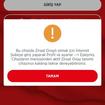 Ziraat Bankası Ziraat Mobile Giriş Yapamıyorum