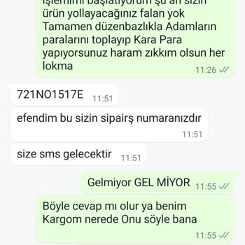 Tuba Mutioğlu Paramı Aldı Ürünümü Göndermedi.