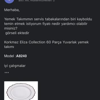 Korkmaz Mutfak Eşyaları Korkmaz Yemek Takımı Parça Temin Sorunu