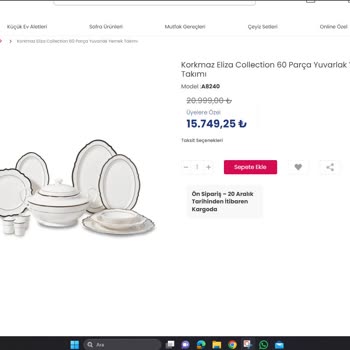 Korkmaz Mutfak Eşyaları Korkmaz Yemek Takımı Parça Temin Sorunu