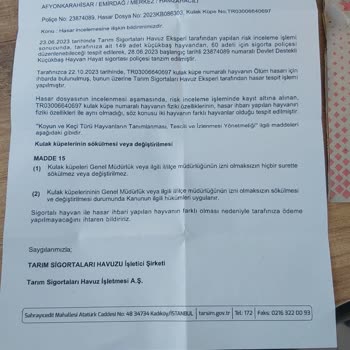 TARSİM Sigortadan Ödeme Alamıyorum