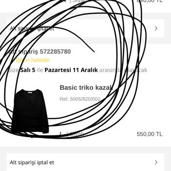 Stradivarius Uygulamasının 20 Günde Siparişimi Yollayamaması